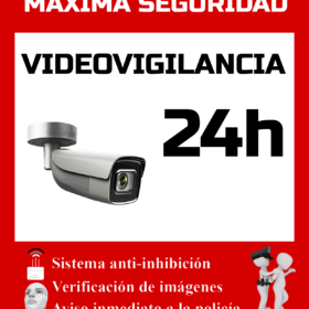 Cartel disuasorio de alarma en pvc ( A6)
