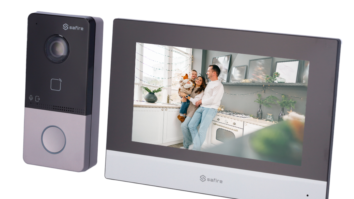 Kit de Videoportero Safire Tecnología IP & WiFi placa exterior + monitor  interior con pantalla de 7