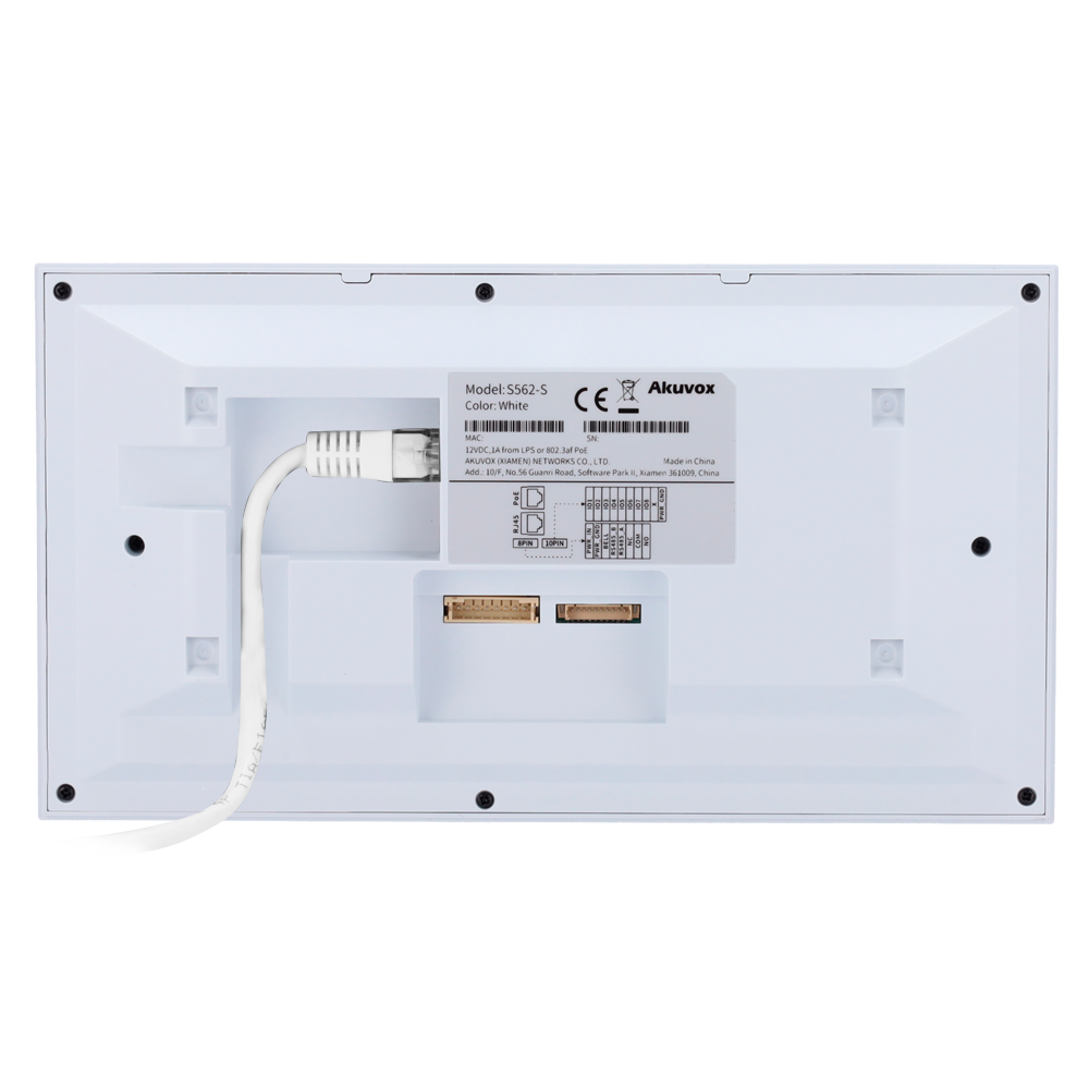 Monitor videoportero Akuvox AK-S562-S Blanco vista posterior