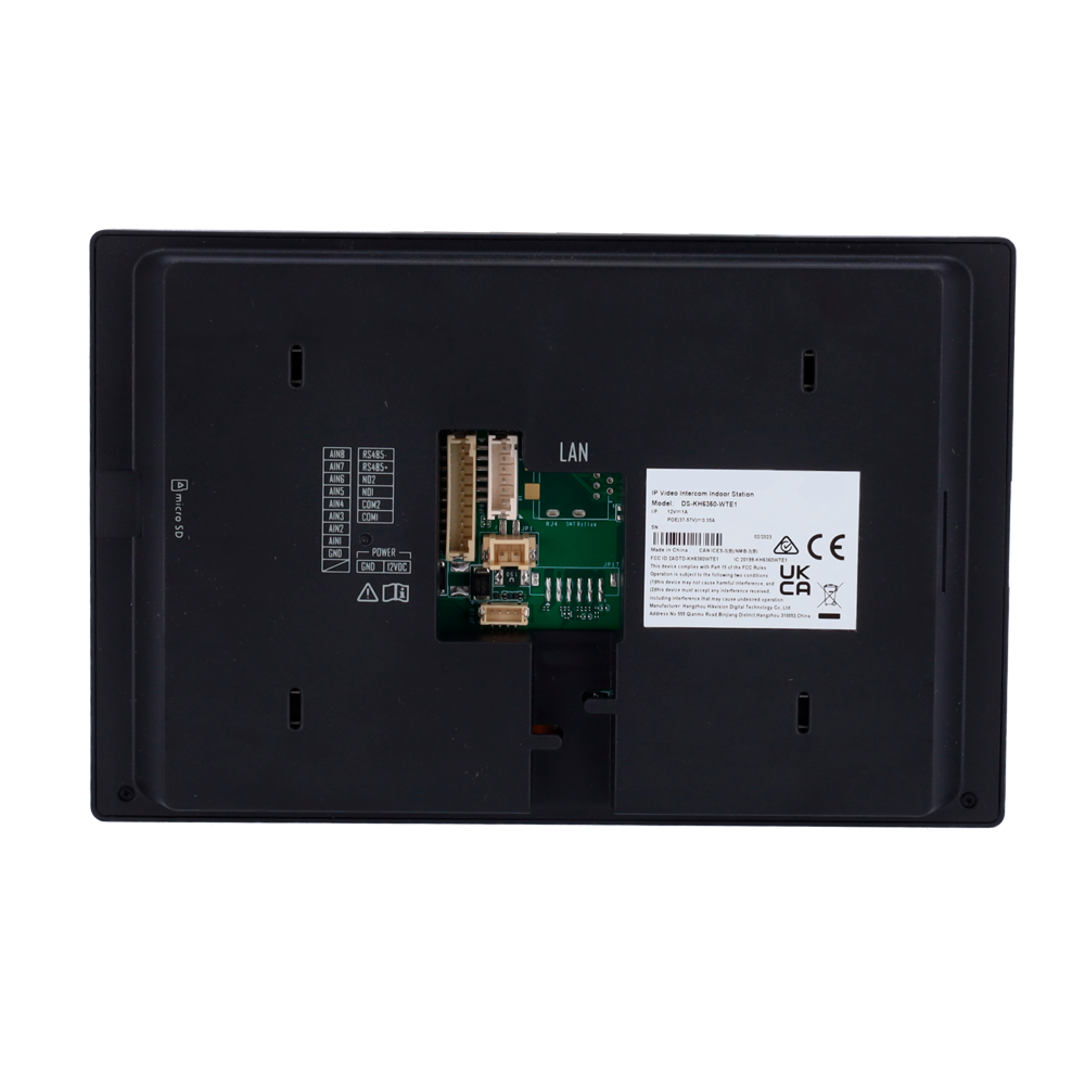 Monitor videoportero Hikvision DS-KH6350-WTE1 vista posterior