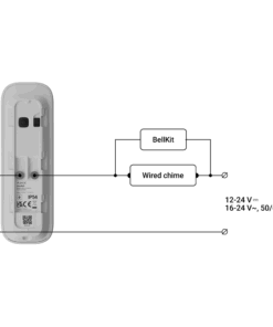 Video timbre Ajax Doorbell parte trasera