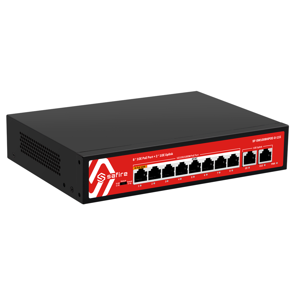 Switch Safire SF-SW1008HIPOE-G-115 viata lateral