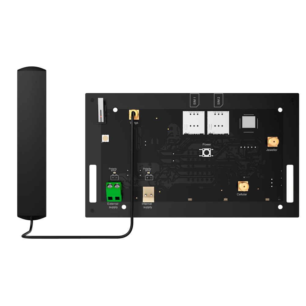 Central de alarma Ajax Hub BP a batería (AJ-HUBBP) placa