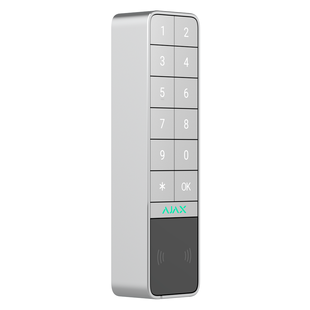 Teclado exterior alarma Ajax AJ-KEYPADOUTDOOR Blanco lateral