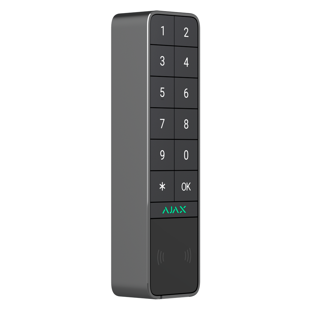 Teclado exterior alarma Ajax AJ-KEYPADOUTDOOR Gris vista lateral